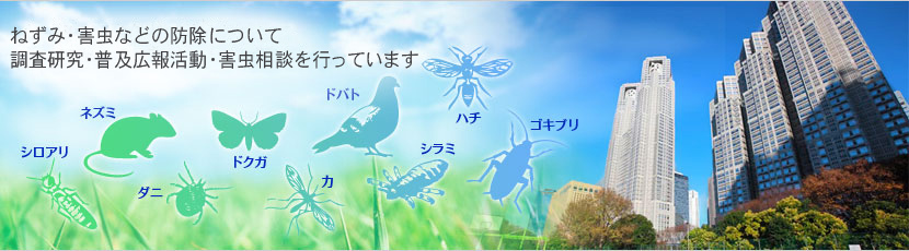 ねずみ・害虫などの防除について調査研究・啓蒙活動・害虫相談を行っています